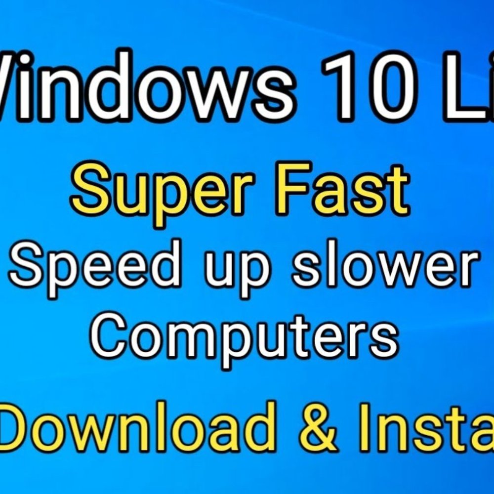 Windows 10 Lite Edition  for low end pc  on USB + update driver software + activ